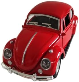 Fusquinha Clássico 1:32 Miniatura Coleção, Carrinho de ferro abre portas e capô, Com fricção,12 CM (Vermelho)