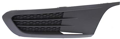 Evan Fischer Front Driver Side Fog Light Cover Compatible with 2011-2014 Volkswagen Jetta, Sedan Black VW1038119