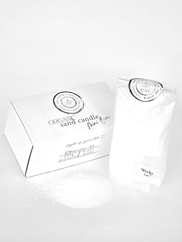 TheOtherCandles - Sabbia per candele con stoppino, 350 g + 6 stoppini, per candele, in polvere, per cera, granuli di cera (350 g + 6 stoppini).