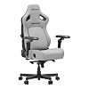 Anda Seat Kaiser 4 Large Gaming Chair for Adults – Ergonomic Gray Fabric Gaming Seat with 6D Armrest, Comfortable Office Chair with Lumbar Support, Heavy Duty Wide Computer Seat