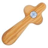 DIYEAH Holzkreuz Olivenholz Handgefertigtes Kreuz Für Gebet Und Meditation Tragbar Und...