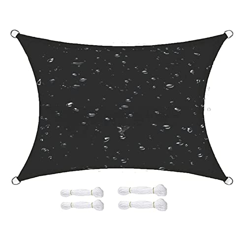 ZHANGY Sun Shade Sail Canopy Outdoor Shade Cloth 20x26ft/6x8m, Shade Sails Waterproof UV Block Fabric Heavy Duty Shade Canopy Sun Protection Windproof Commercial Grade, for Patio Lawn Deck