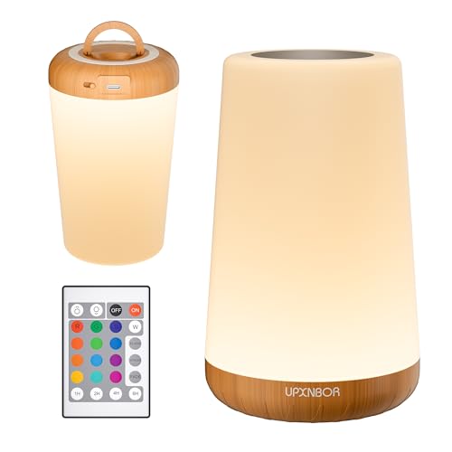 UPXNBOR Lampada da comodino a LED Touch dimmerabile con 13 colori RGB e 4 modalità, funzione timer,...