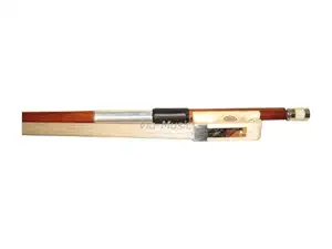 Vio Music 4/4 Violin Pernambuco Bow, Ivory-like Frog, Silver/gold Mounted