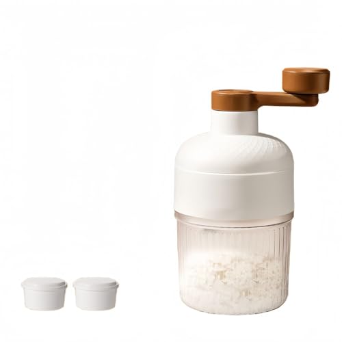 Tppt 手回し式かき氷機:ふわふわ雪のかき氷簡単作成! 防滑設計・ステンレス刃・コンパクト 家庭用/業務用 DIY 水洗い可能 (かき氷機 + 冷凍アイスボックス *2)