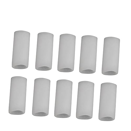 TOBBOMEY Elastic Finger Sleeve Protector for Thumb 10 Pack Silicone Gel for Basketball Hockey Work Size Fits Support