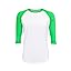 White/Kelly Green