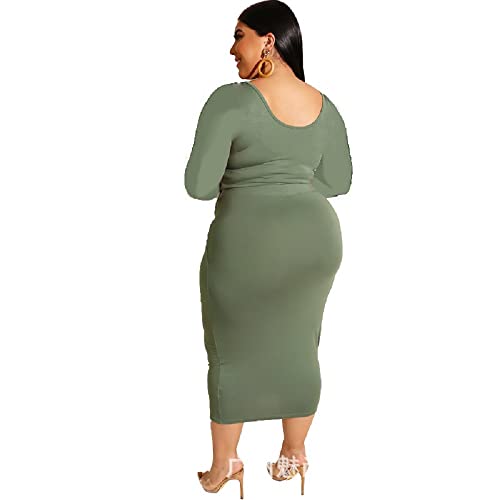 Image of Plus Size Women 2 Piece Outfits Sets Sexy Tracksuit Midi Dress,Sleeveless Tank Top Bodycon Skirts Set Casual Summer