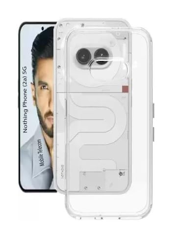Image of Case Creation New Nothing Phone 2A Premium Imported 0.3mm Crystal Clear Totu Silicone Transparent Flexible Soft Corner Protection with TPU Slim Back Case Color Cover for Nothing Phone 2A