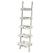 Mendler Serie Vintage scaffale portaoggetti Legno paulonia 5 Ripiani Multiuso 32x43x169cm Bianco