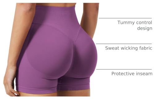 Image of VOYJOY Women Workout Impact Shorts 2.5 inch / 3.6 inch / 4.5 inch / 6 inch Scrunch Butt Booty | Tummy Control, High Waisted, Bike Short, Gentle Compression, for Women
