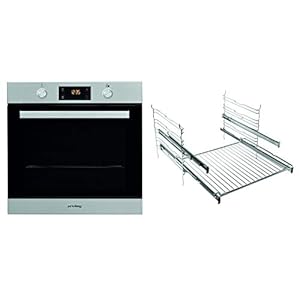 Privileg PBWR6 OH5V2 IN Einbau-Backofen /A+/71 L/Hydrolyse-Reinigungsfunktion/Backauszug mit 2 Ebenen/Multifunktions-Umluftbackofen mit 7 Funktionen /Edelstahl/Turn&Go/Click&Clean,Schwarz,Edelstahl