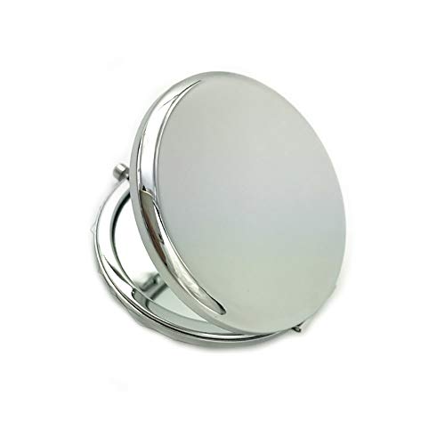 Compact Mirror Magnifying Pocket Mirror 10X Small Travel Folding Mirror for Handbag Square(Silver)