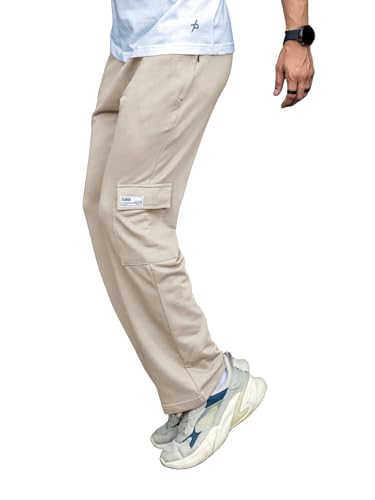 Image of Maniac Mens Solid Baggy Fit Cargo for Men - Streetwear Cargo Pant
