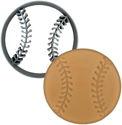 Baseball Cookie Cutter - Sports Cookie Cutters Shapes & Stamp, Baseball Cookie Cutter for DIY Baking Supplies (3.5 Inch) image 4