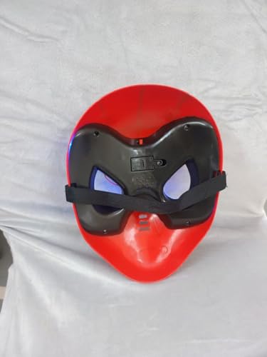 Image of SHAKTISM SuperHero LED Light Face Mask for Kids, Red Costume Party Mask with Elastic Strap, Flashing Light Fancy Dress Toy for Boys & Girls, Birthday Return Gift, 1 Piece