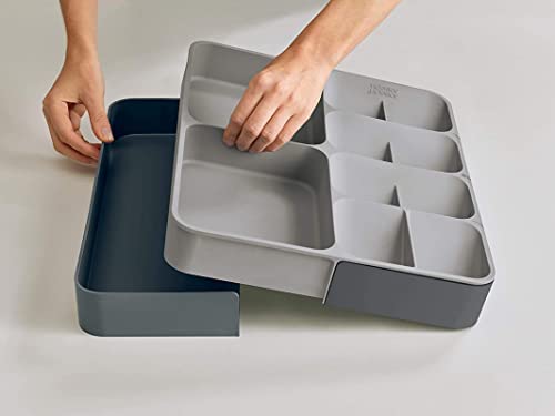 Image of MosQuickKitchen Drawer Organizer,Utensil Organizer,Large Expandable Cutlery Organizer in Drawer,Adjustable Plastic Flatware Spoon Fork Storage Tray for Kitchen Gadgets Office Supplies