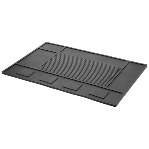 Tapis silicone antidérapant magnétique pour salon de coiffure 4 emplacements