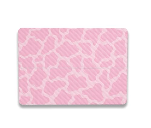 Image of MightySkins Carbon Fiber Skin Compatible With Microsoft Surface Laptop Studio 2 (2023) Full Wrap Kit - Pink Giraffe | Protective, Durable Textured Carbon Fiber Finish | Easy To Apply | Made in the USA