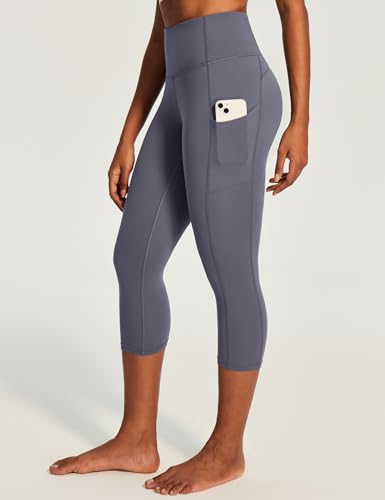 Image of Ewedoos Capri Leggings for Women High Waisted Yoga Pants with Pockets for Women Tummy Control Workout Leggings Yoga Capris