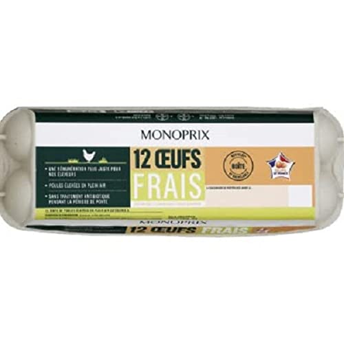 Monoprix Oeufs frais - La boîte de 12