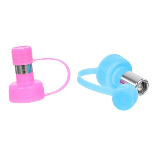 ledmomo 2個 ペット用水飲み器キャップ 犬猫うさぎ対応 漏れ防止給水ボトルカバー 携帯便利 小動物用外出用水筒アクセサリー