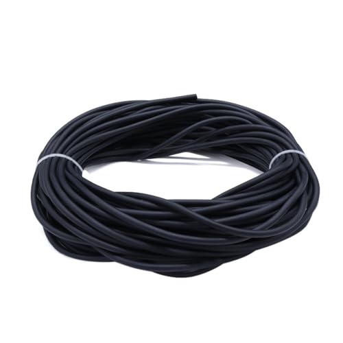 flexiable rubber Nature Latex Rubber Hoses Antifreeze Tension Rope Pipe High Resilient Elastic Tube drain elastic (Color : Black, Size : ID 4mm x 6mm OD)