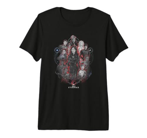 T-shirt Marvel Eternals imprimé peinture minimaliste pour fan de comics et pop culture