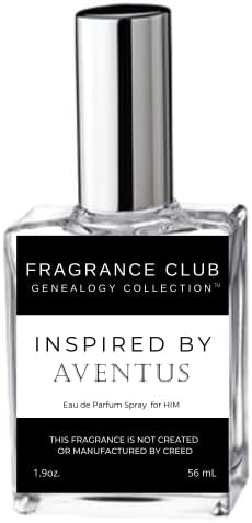 Fragrance Club Genealogy Collection Inspired by Aventus for Men, 1.9 fl oz. EDP Mens fragrance with Jasmine, Velvety Woods and Musk. It is a sensual fragrance that makes a great gift.