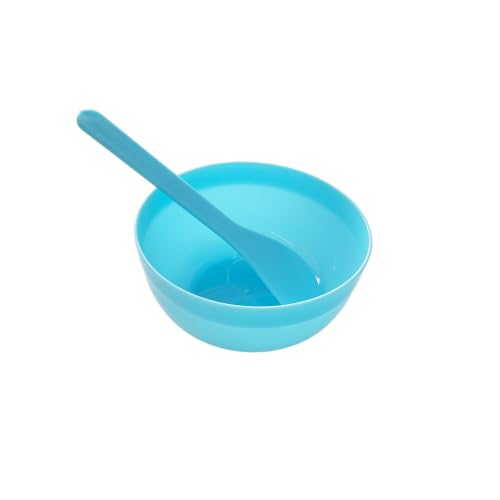 ZCLGOOD DIY Slime Making Tools, 8PCS Blue PP Plastic Glue Mixing Bowls with 8PCS Mixing Spoons Set for Creative Craft Arts Projects, Glue and Slime Mixing (Diameter 3.46 inches) - Image 3