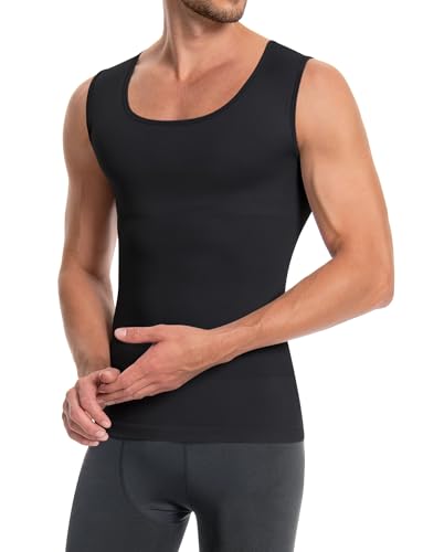 VVX Compression Shirt Men Sleeveless Slimming Undershirt Shapewear Tummy Control Body Shaper Seamless Tank Top