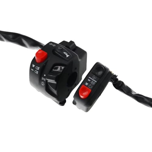 Interrupteur de guidon moto universel 22mm gauche et droite pour klaxon