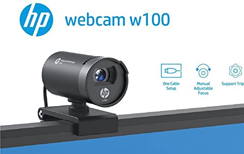 HP w100 480P 30 FPS Digital Webcam with Built-in Mic, Plug and Play Setup, Wide-Angle View for Video Calling on Skype, Zoom, Microsoft Teams and... - Image 4
