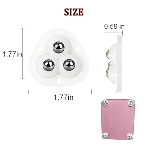 Ruedas giratorias autoadhesivas de acero inoxidable para electrodomésticos de cocina 2