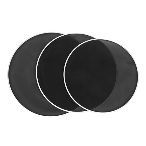 Levemolo 3pcs Mesh Drumheads Double Layer Mute Drum Heads Replacement Silent Drum