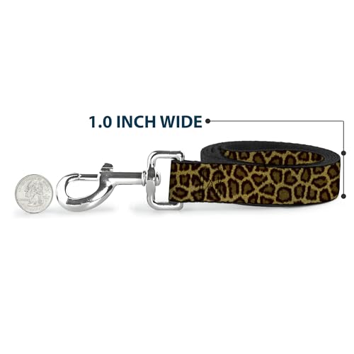 Laisse marron léopard Buckle Down imprimé haute définition nylon 183 cm - 6