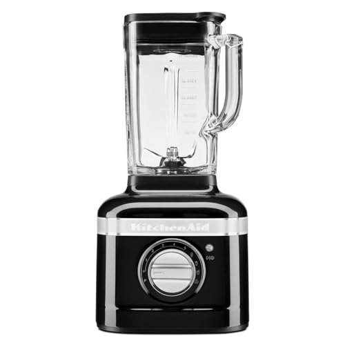 KitchenAid Blender K400 - Vasca in vetro da 1,4 L - Frullatore elettrico per smoothie - Robot da cucina multifunzione - 1200 W - 3 programmi preimpostati e 5 velocità - Nero onice