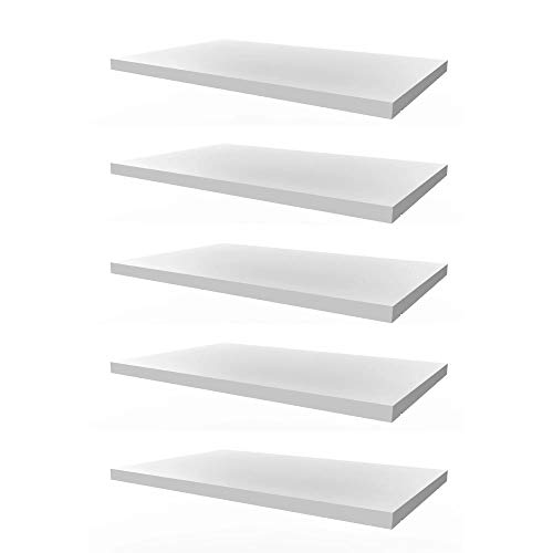 Kit 5 Prateleiras 60x30 MDF Branco com Suporte Flutuante Invisíve...