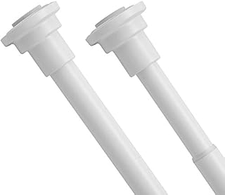 Hododou Telescopic Spring Tension Rod Extendable Length 83-150cm for Bathroom Bathtub Kitchen Wardrobes Doorways, Heavy Duty Rust-Resistance Adjustable Hanging Pole with No Drilling, White