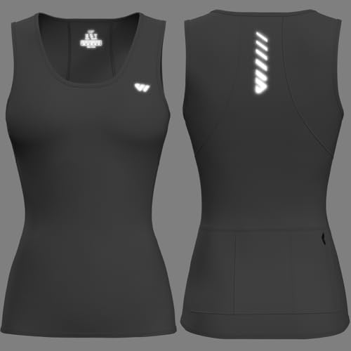 Image of Wulibike Sleeveless Cycling Jersey Women Running Shirts Vest bike top Summer Biking tank Basic Top With Pockets