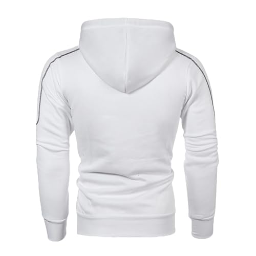 Lightweight Hoodie Casual Contrast Color Long Sleeve Zip Up Sweatshirt Pockets Mens Streetwear4