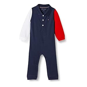 Tommy Hilfiger BABY COLORBLOCK COVERALL uniseks-baby BABY COLORBLOCK OVERALL