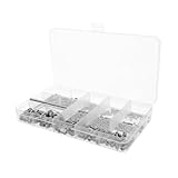 Mipcase 400pezzi Viti in Acciaio Senza Testa Set Di Viti Autofilettanti Metriche Per Sanitari e Pomelli Di Fissaggio Per Apparecchi Di Illuminazione e Mobili Metalliche Resistenti All