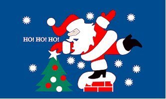 Father Christmas Santa Ho Ho Ho 5'x3' Flag