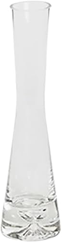 GSHLLO Floreros de cristal transparente, pequeños jarrones de un solo tallo florero vintage, florero floral decorativo, jarrón decorativo para