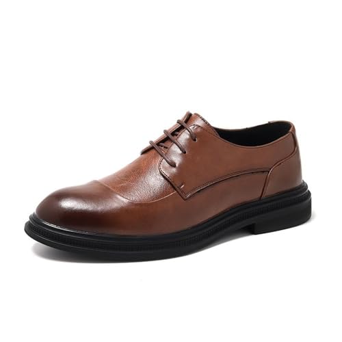 Stylish Mens Leather Oxford Shoes Lace Up Design for Work Business and Casual Walks
