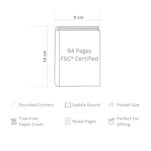 Image of 10 Pack- Coffee Husk A6 Small Notebook Diary Pocket Sized Set I 640 Lined Papers I Bulk Journal Book for Office School College