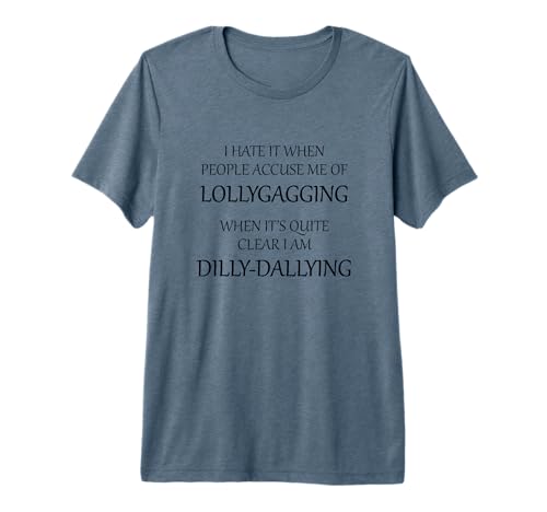 I Hate It When People Accuse Me of Lollygagging Funny Premium Tri-Blend T-Shirt
