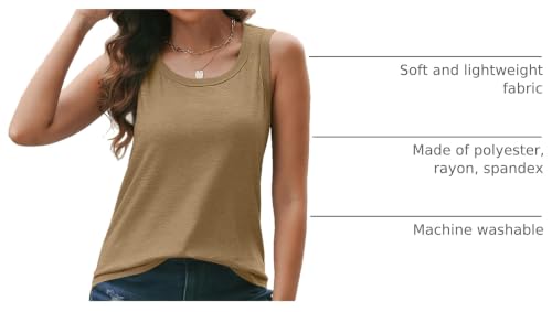 Image of AUTOMET Women's Square Neck Tank Top | Soft Lightweight Sleeveless Shirt, Loose Fit Flowy Summer Basic for Layering, Casual & Workout