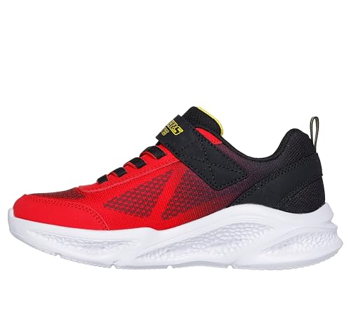 Skechers Kids Skechers Meteor-Lights-KRENDO Sneaker, Red/Black, 1 Little Kid